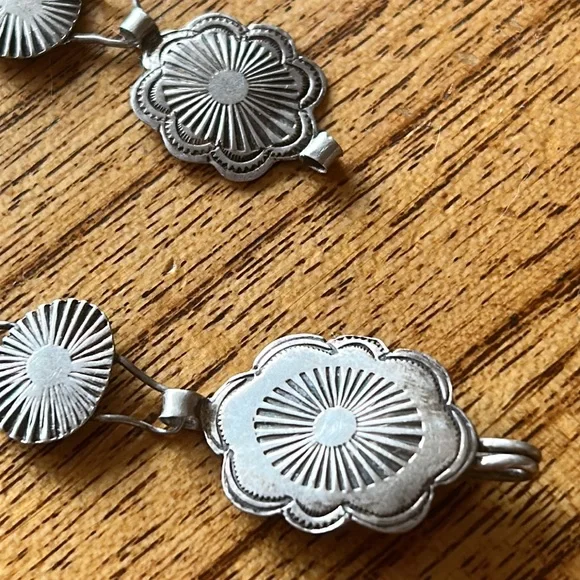 Navajo Silver Concho belt/necklace- Roger Skeet - Picture 7 of 14